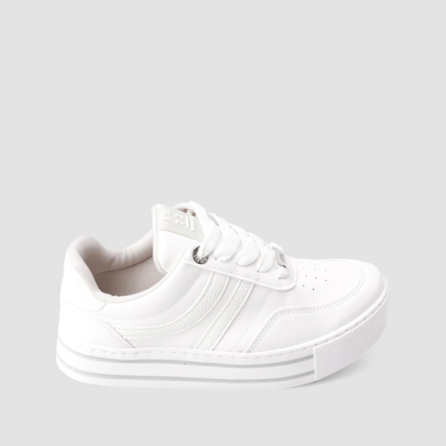 Tênis Casual Feminino Via Marte Plataforma Branco