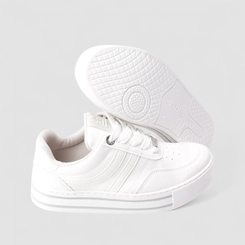Tênis Casual Feminino Via Marte Plataforma Branco