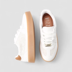Tênis Casual Feminino Vizzano Original Detalhe Trama Branco