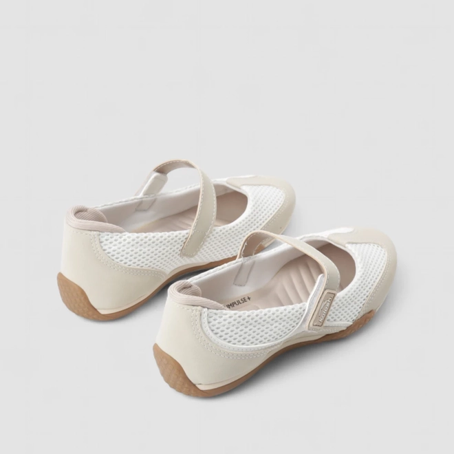 Tênis Casual Feminino Kolosh Mesh Tira Contato Bege