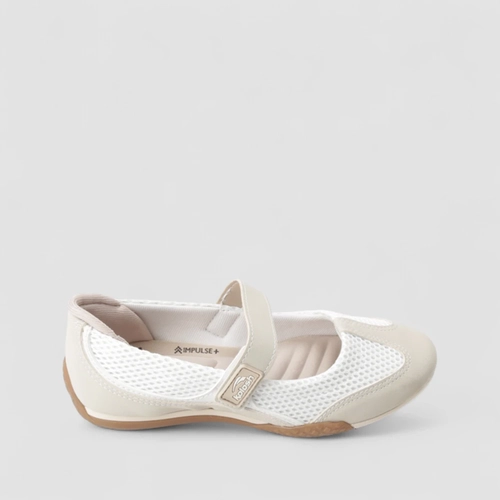Tênis Casual Feminino Kolosh Mesh Tira Contato Bege