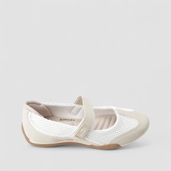 Tênis Casual Feminino Kolosh Mesh Tira Contato Bege