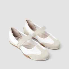 Tênis Casual Feminino Kolosh Mesh Tira Contato Bege