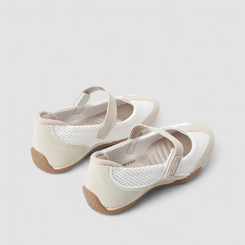 Tênis Casual Feminino Kolosh Mesh Tira Contato Bege