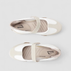 Tênis Casual Feminino Kolosh Mesh Tira Contato Bege