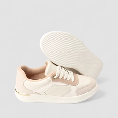Tênis Casual Feminino Modare Ultraconforto Camurça Nude