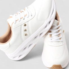 Tênis Chunky Feminino Modare Enfeite Pedraria Glitter Branco