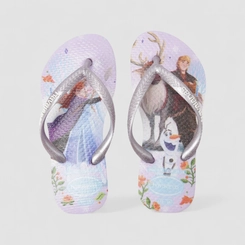 Chinelo Infantil Havaianas Original Frozen Lilás