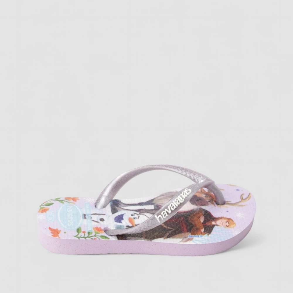Chinelo Infantil Havaianas Original Frozen Lilás