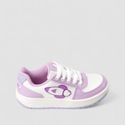 Tênis Casual Infantil Das Rosa Glitter Mesh Lilás