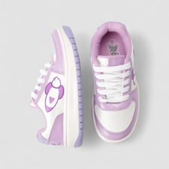 Tênis Casual Infantil Das Rosa Glitter Mesh Lilás
