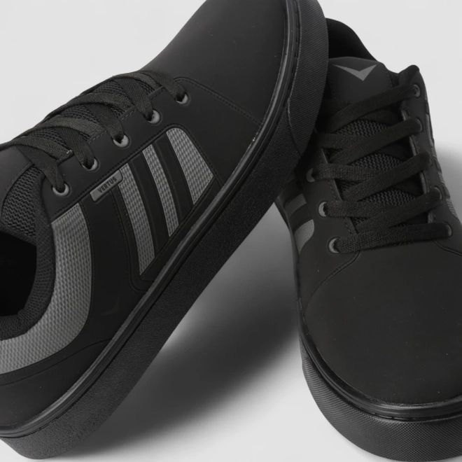 Tênis Casual Masculino Vertus Nobuck Faixa Preto