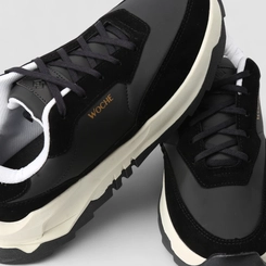 Tênis Chunky Masculino Woche Recorte Camurça Preto
