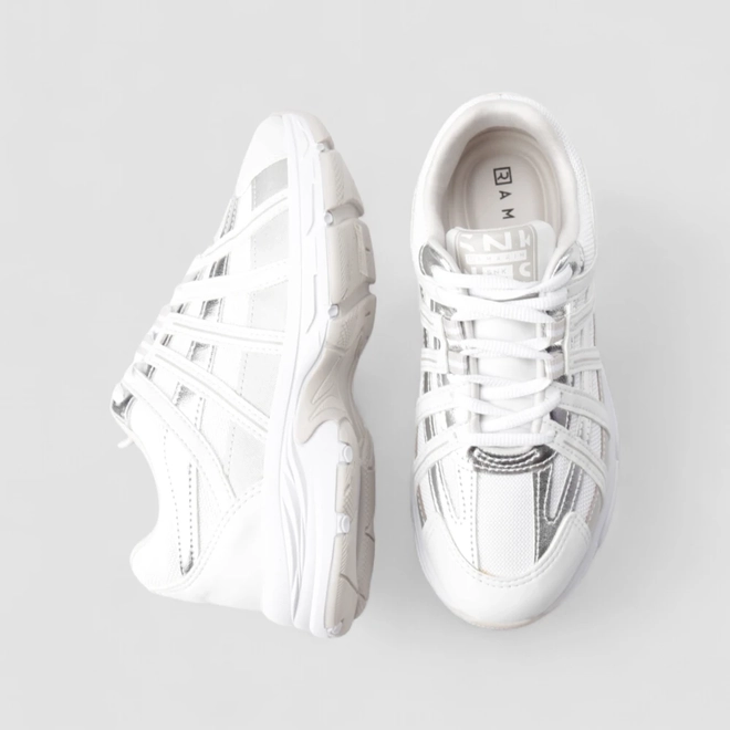 Tênis Casual Feminino Ramarim Detalhes Prata Mesh Branco
