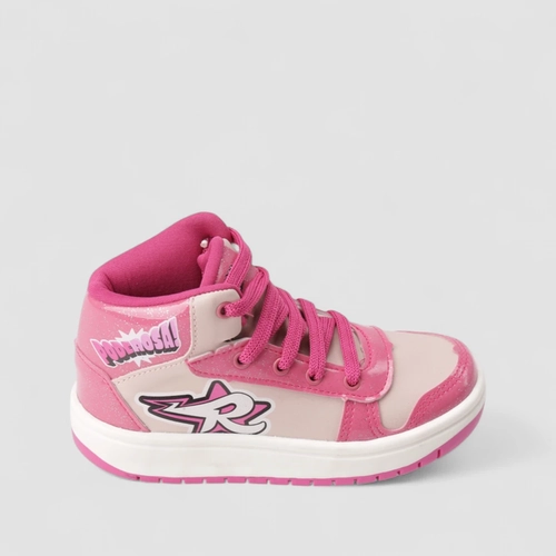Tênis Casual Infantil Das Rosa Verniz Glitter Rosa