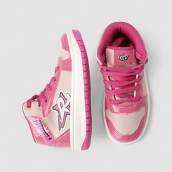 Tênis Casual Infantil Das Rosa Verniz Glitter Rosa