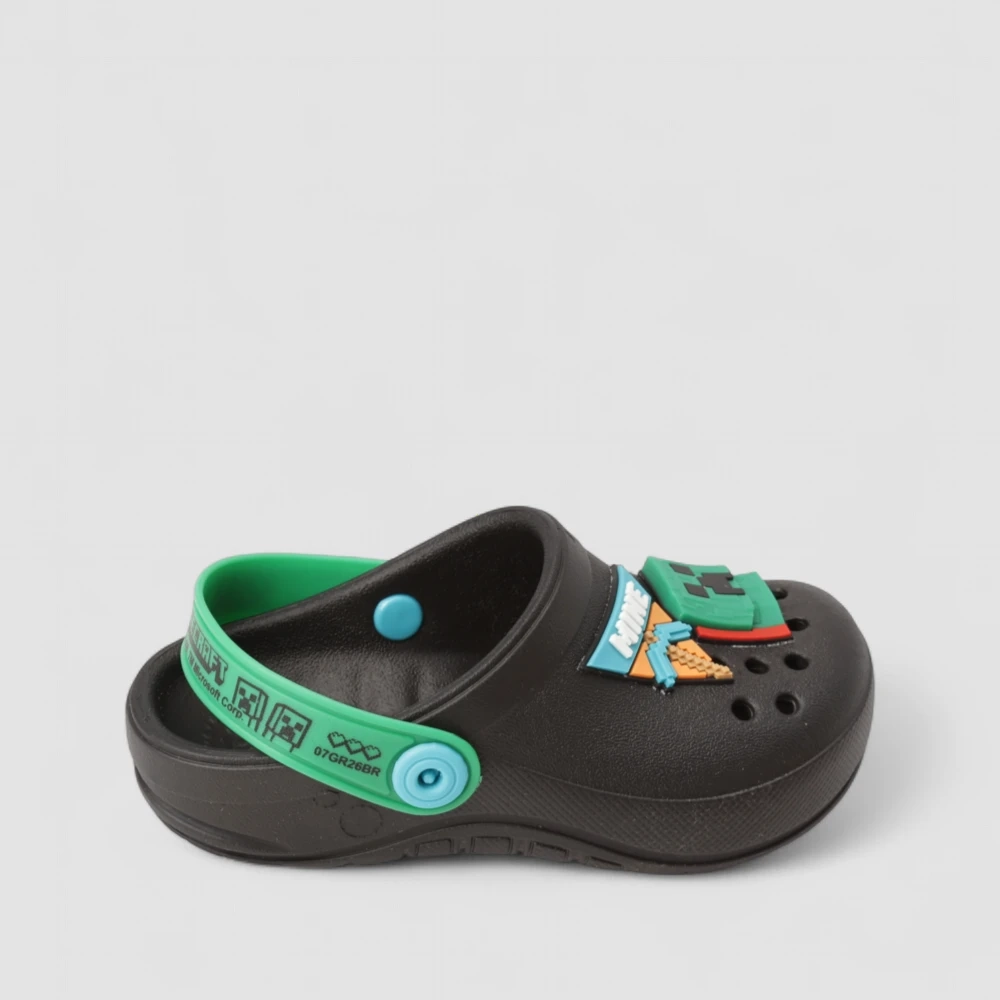 Babuche Infantil Grendene Kids Minecraft Preto