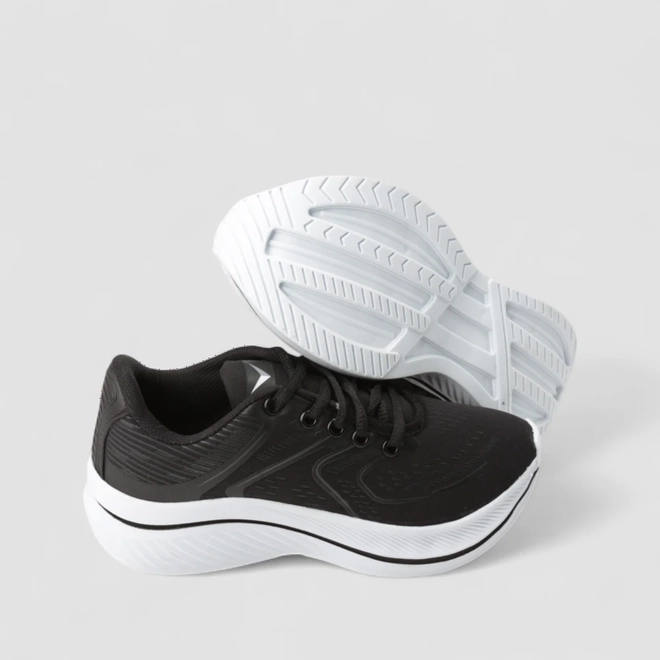 Tênis Esportivo Feminino Vertus Texturizado Preto