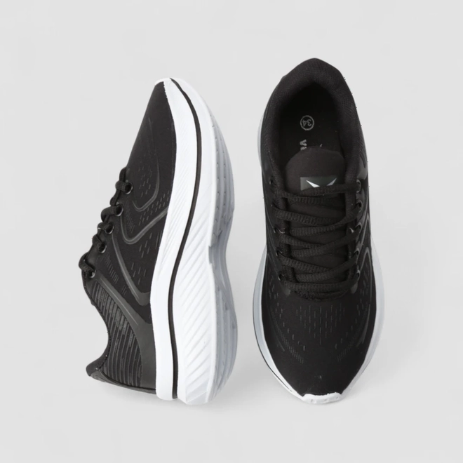Tênis Esportivo Feminino Vertus Texturizado Preto