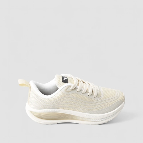 Tênis Esportivo Feminino Vertus Faixas Estilizadas Off White