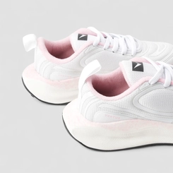 Tênis Esportivo Feminino Vertus Mesh Branco & Rosa