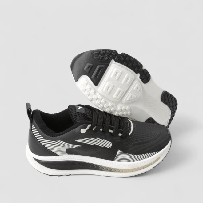 Tênis Esportivo Feminino Vertus Texturizado Preto