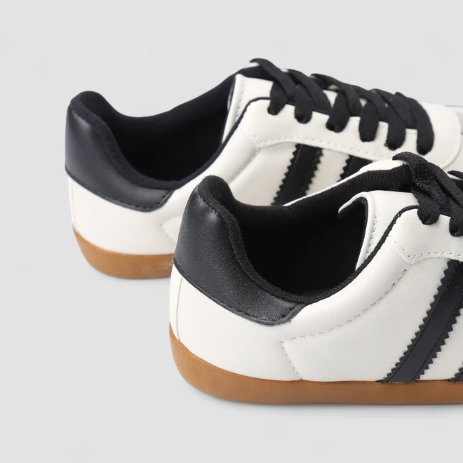 Tênis Casual Feminino Penélope Detalhe Recorte Camurça Bege