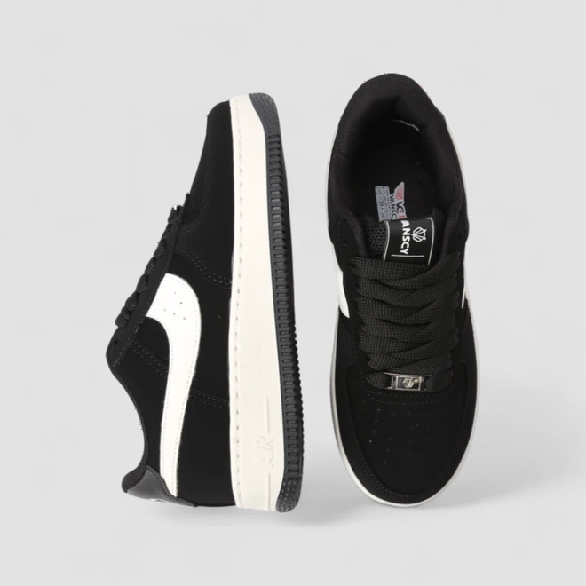 Tênis Casual Feminino Vanscy Nobuck Preto