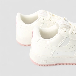 Tênis Casual Feminino Vanscy Pesfuros Recorte Verniz Branco