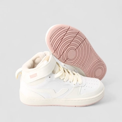 Tênis Casual Feminino Vanscy Cano Alto Mesh Off White