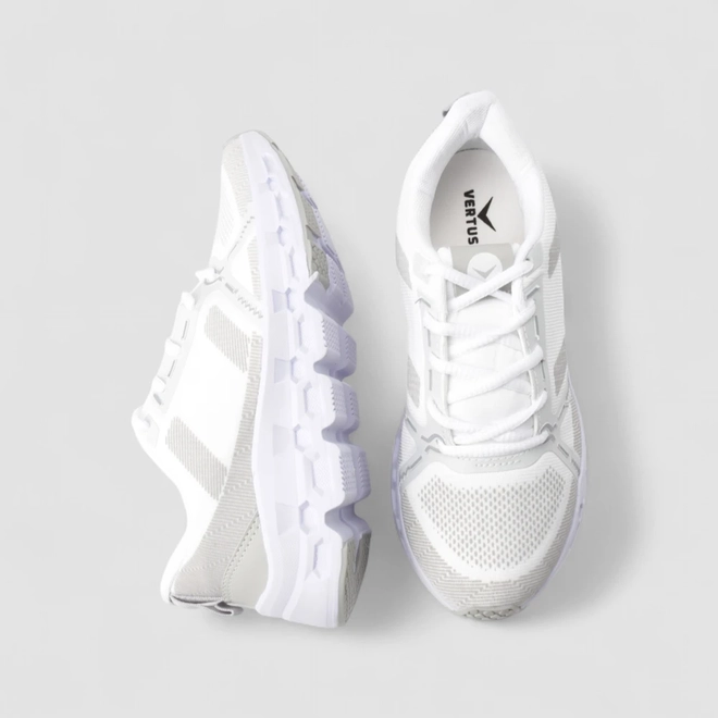 Tênis Chunky Feminino Vertus Texturizado Branco & Cinza