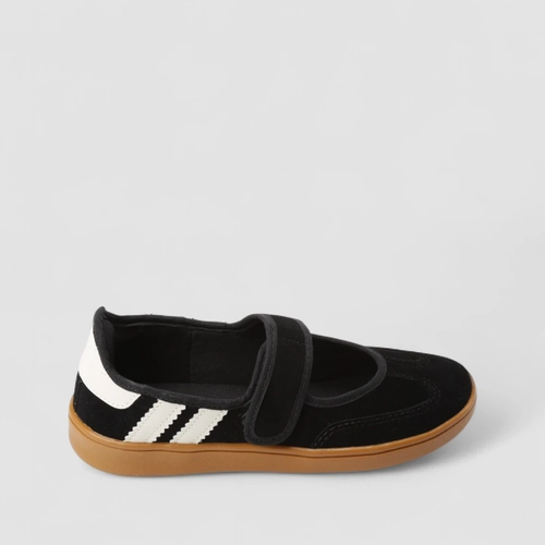 Tênis Casual Feminino Gabriela Boneca Listras Camurça Preto