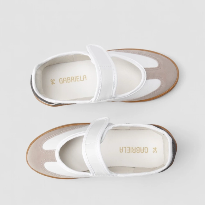 Tênis Casual Feminino Gabriela Boneca Listras Branco