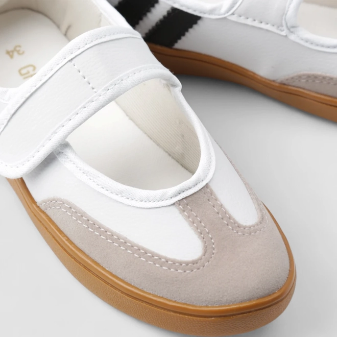 Tênis Casual Feminino Gabriela Boneca Listras Branco