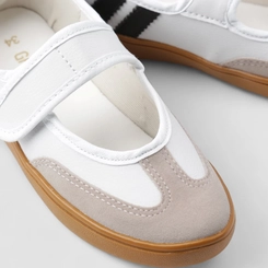 Tênis Casual Feminino Gabriela Boneca Listras Branco