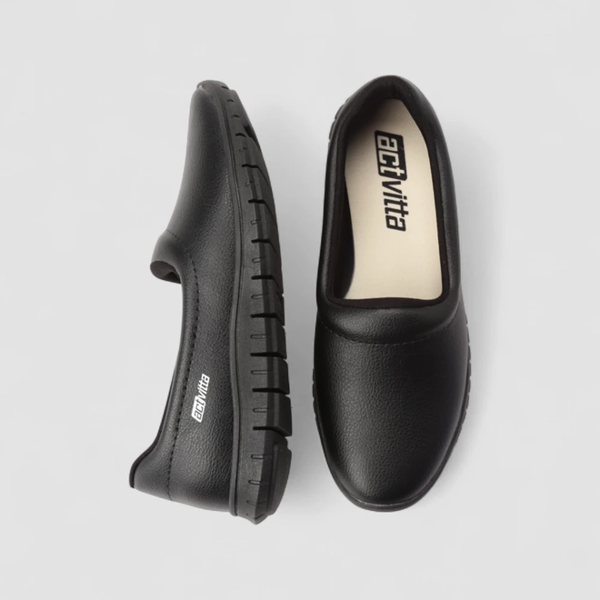 Slip On Feminino Actvitta Calce Fácil Preto