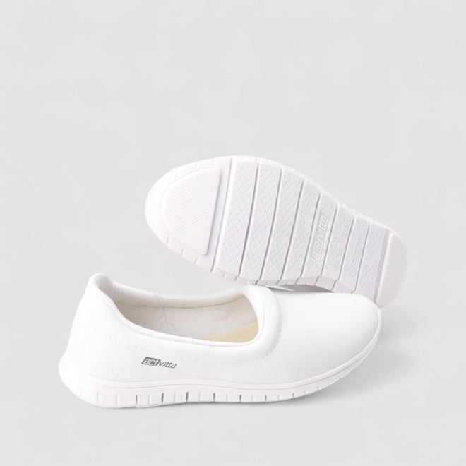 Slip On Feminino Actvitta Calce Fácil Branco