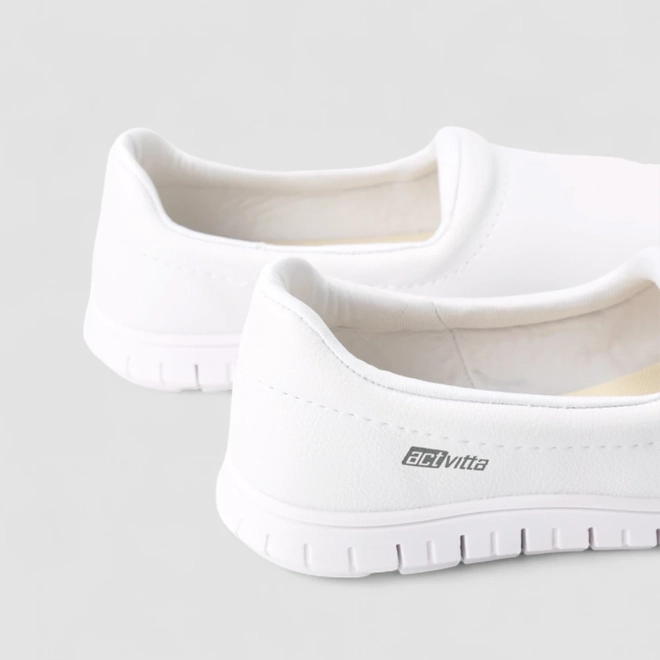 Slip On Feminino Actvitta Calce Fácil Branco