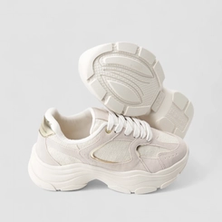 Tênis Chunky Feminino Gabriela Camurça Trama Off White