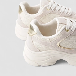 Tênis Chunky Feminino Gabriela Camurça Trama Off White