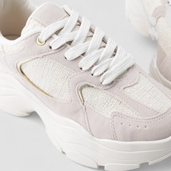 Tênis Chunky Feminino Gabriela Camurça Trama Off White