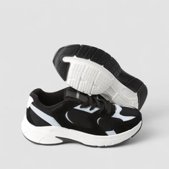 Tênis Casual Feminino Gabriela Mesh Recorte Nobuck Preto