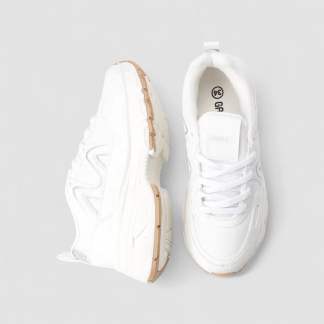 Tênis Chunky Feminino Gabriela Mesh Branco