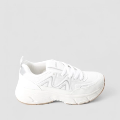 Tênis Chunky Feminino Gabriela Mesh Branco
