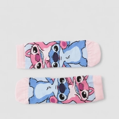 Meia Infantil Lupo Stitch & Angel 24-29 Rosa