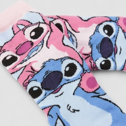 Meia Infantil Lupo Stitch & Angel 24-29 Rosa