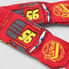 Meia Infantil Lupo Relâmpago McQueen 30-36 Vermelha