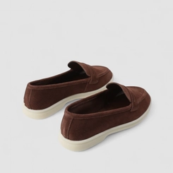 Mocassim Feminina Gabriela Loafer Couro Marrom