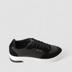 Tênis Casual Masculino Polo Go Recorte Camurça Preto