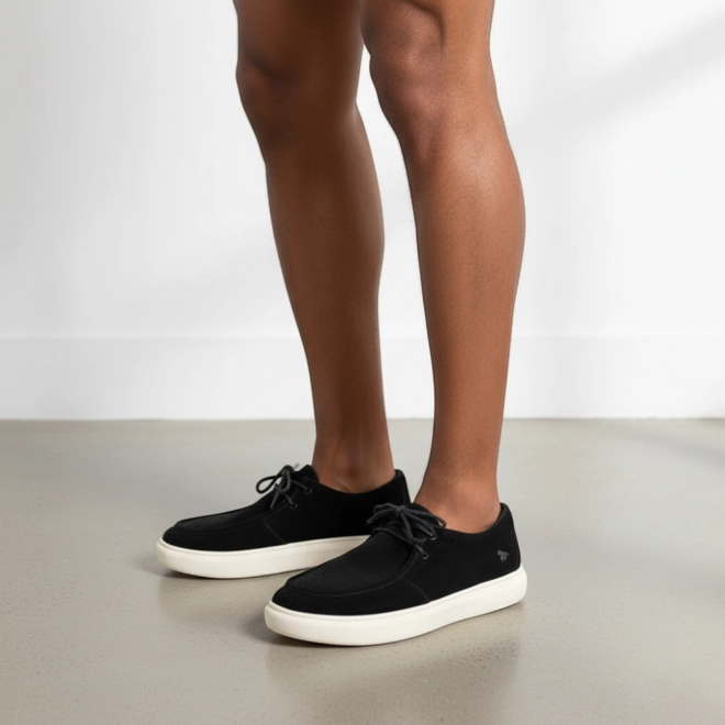 Tênis Casual Masculino Polo Go Camurça Preto